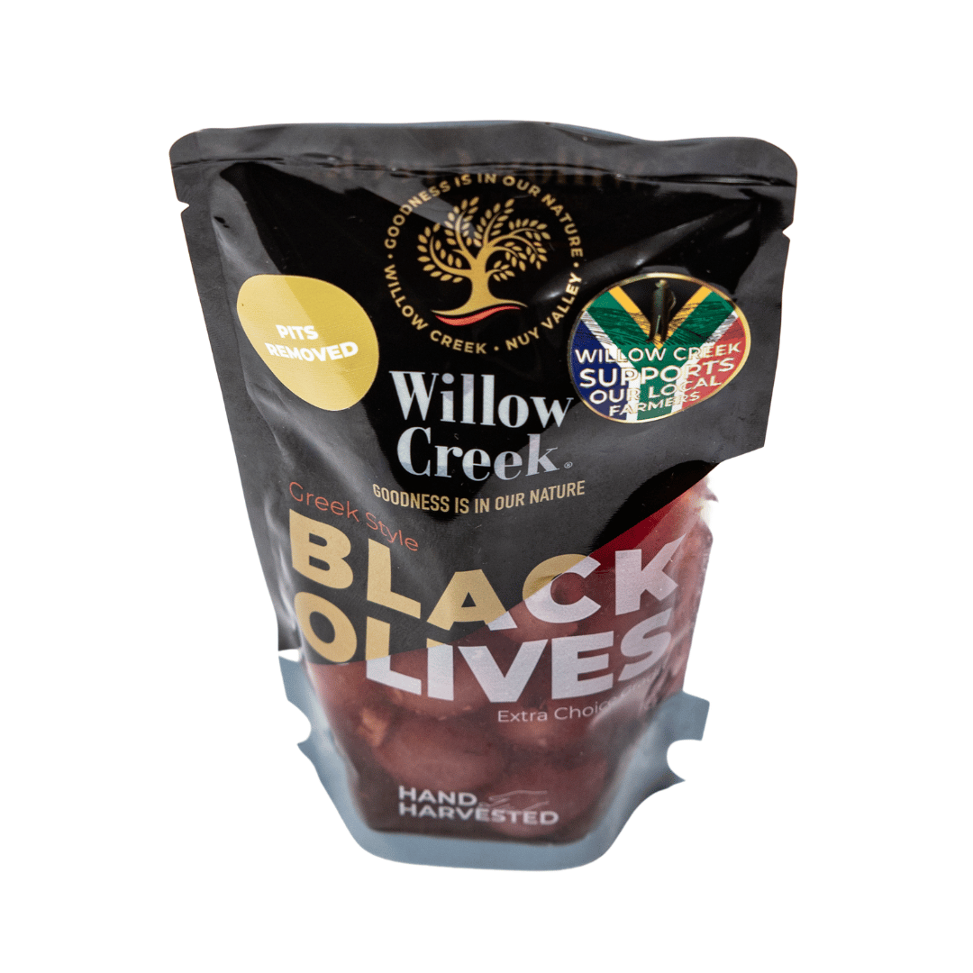 Willow Creek Olive Products - Greek Style Pitted Black Table Olives - Pits Removed Olives